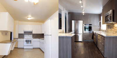 Frankfort cabinet painting before and after