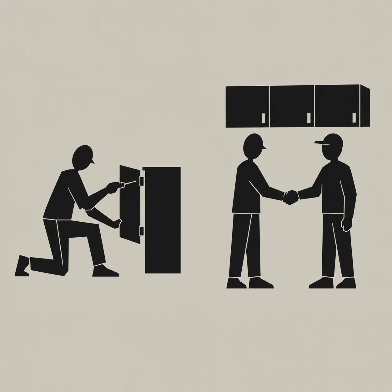 Step 4: installing the cabinet doors and a final walkthrough with the homeowner