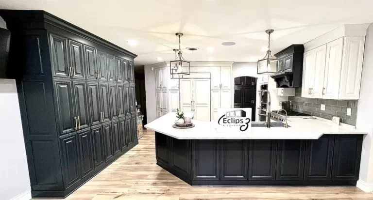 Refinished kitchen cabinets in a Chicago-area home