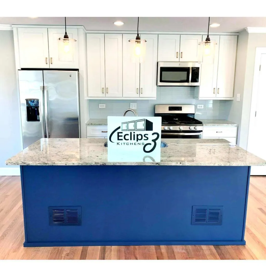 Eclips3 crew refinishing kitchen cabinets